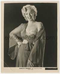 6c1279 MARILYN MONROE 8x10 still 1953 sexy smiling portrait in gown with one exposed shoulder!