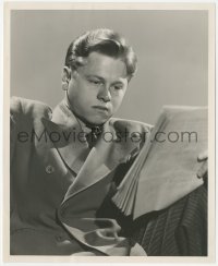 6c1297 MICKEY ROONEY 8.25x10 still 1940 reading Strike Up the Band script by Clarence Sinclair Bull!