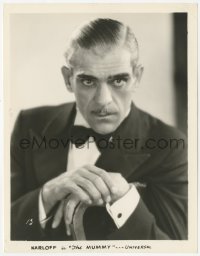 6c1312 MUMMY 8x10.25 still 1932 great head & shoulders portrait of Boris Karloff in tuxedo!