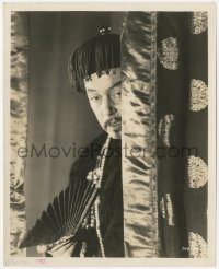 6c1324 MYSTERIOUS DR FU MANCHU 8x10 still 1930 close up of Chinese Warner Oland with fan by Richee!