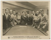 6c1347 OCEAN'S 11 8x10 still 1960 all eleven stars crowded around pool table with Akim Tamiroff!