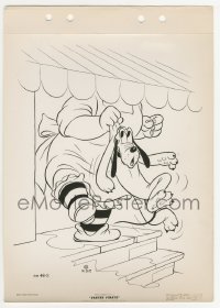 6c1361 PANTRY PIRATE 8x11 key book still 1940 Disney cartoon, Pluto getting thrown out of house!