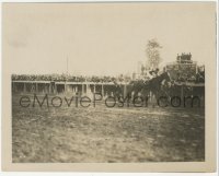 6c1387 RACE OF THE AGE deluxe 8x10 still 1920 great image of crowd watching horse race, ultra rare!