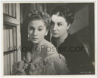 6c1393 REBECCA 8x10 key book still 1940 Joan Fontaine & Judith Anderson eavesdropping, Hitchcock!