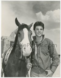 6c1405 RIO BRAVO 7.25x9.25 still 1959 great close up of young Ricky Nelson standing by his horse!