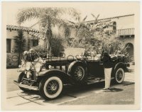 6c1409 ROBERT MONTGOMERY 8x10.25 news photo 1930s posing beside his beautiful 16 cylinder Cadillac!