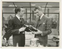 6c1414 ROPE 8x10.25 still 1948 James Stewart examines champagne John Dall is pouring, Alfred Hitchcock!