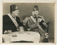 6c1462 SONS OF THE DESERT 8x10.25 still 1933 Oliver Hardy & Stan Laurel opening champagne w/ teeth!
