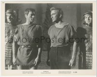 6c1464 SPARTACUS 8x10 still 1960 slave Tony Curtis & Kirk Douglas partly in street clothes!