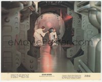 6c0849 STAR WARS 8x10 mini LC 1977 Carrie Fisher as Princess Leia gives message to R2-D2!