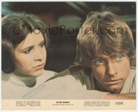 6c0848 STAR WARS 8x10 mini LC 1977 best close up of Carrie Fisher & Mark Hamill as Leia & Luke!