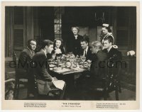 6c1480 STRANGER 8x10.25 still 1946 Edward G. Robinson, Orson Welles, Loretta Young & others at table!