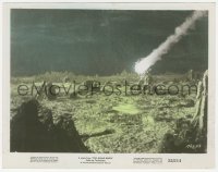 6c0837 THIS ISLAND EARTH color 8x10 still 1955 cool image of spaceship crashing in barren area!