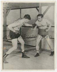 6c1527 TOM MIX/JACK DEMPSEY 8x10 still 1921 sparring before Jack's boxing match against Carpentier!