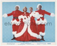 6c0841 WHITE CHRISTMAS color 8x10 still 1954 Crosby, Kaye, Clooney & Vera-Ellen in Santa suits!