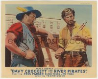 6c0812 DAVY CROCKETT & THE RIVER PIRATES color English FOH LC 1956 Disney, Fess Parker & Jeff York!