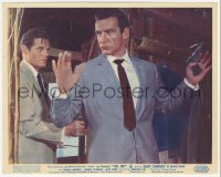 6c0814 DR. NO color English FOH LC 1962 Jack Lord catches Sean Connery off guard at gunpoint!