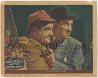 6c0248 ABBOTT & COSTELLO MEET THE INVISIBLE MAN LC #5 1951 best close up of scared Bud & Lou!