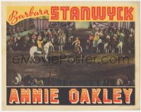 6c0267 ANNIE OAKLEY LC 1935 crowd watches Barbara Stanwyck with Buffalo Bill & Native Americans!