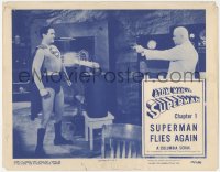 6c0270 ATOM MAN VS SUPERMAN chapter 1 LC 1950 Lyle Talbot's bullets bouncing off Kirk Alyn in costume!