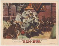 6c0289 BEN-HUR LC #8 1960 Charlton Heston moves his team to the starting line of the chariot race!
