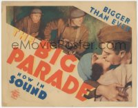6c0017 BIG PARADE TC R1930 King Vidor's World War I epic, John Gilbert, now in sound, rare!