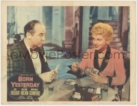 6c0316 BORN YESTERDAY LC #5 1951 classic scene with Judy Holliday playing gin rummy with Crawford!