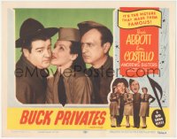 6c0324 BUCK PRIVATES LC R1953 best c/u of sexy Jane Frazee between Bud Abbott & Lou Costello!