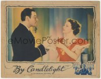6c0333 BY CANDLELIGHT LC 1933 great close up of pretty Elissa Landi toasting with Nils Asther!