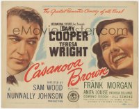6c0028 CASANOVA BROWN TC 1944 Gary Cooper loves Teresa Wright, great headshots of both of them!