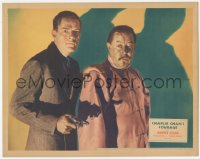 6c0352 CHARLIE CHAN'S COURAGE LC 1934 Asian detective Warner Oland & Donald Woods with gun!