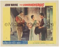 6c0363 COMANCHEROS LC #1 1961 pretty Ina Balin between John Wayne & Stuart Whitman, Michael Curtiz!