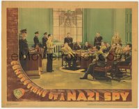 6c0370 CONFESSIONS OF A NAZI SPY LC 1939 Nazi officers listen to Martin Kosleck at meeting, rare!
