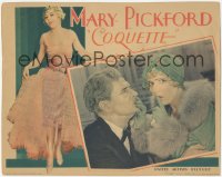 6c0374 COQUETTE LC 1929 great close up of scared Mary Pickford shushing confused John St. Polis!