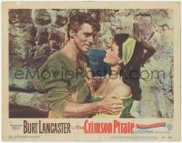 6c0383 CRIMSON PIRATE LC #1 1952 great close up of Burt Lancaster holding sexy Eva Bartok!