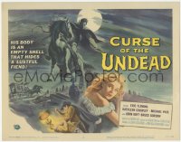 6c0043 CURSE OF THE UNDEAD TC 1959 Universal western horror, great graveyard art by Reynold Brown!