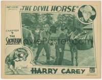 6c0394 DEVIL HORSE chapter 9 LC 1932 Harry Carey has bad guy tied up at gunpoint, The Showdown!