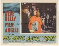 6c0395 DEVIL MAKES THREE LC #5 1952 happy Gene Kelly & Pier Angeli shopping for Christmas presents!