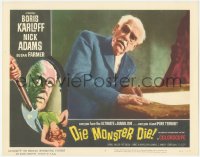 6c0399 DIE, MONSTER, DIE LC #6 1965 great close up of old Boris Karloff, ultimate in diabolism!