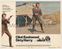 6c0405 DIRTY HARRY int'l LC #6 1971 great image of Clint Eastwood with gun at movie climax!