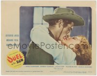6c0416 DUEL IN THE SUN LC 1947 best romantic close up of Jennifer Jones kissing Gregory Peck!