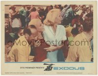 6c0421 EXODUS LC #1 1961 Eva Marie Saint & Jill Haworth learn ship can go to Israel, Otto Preminger!