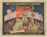 6c0059 FIRST MEN IN THE MOON TC 1964 Ray Harryhausen, H.G. Wells, fantastic sci-artwork!