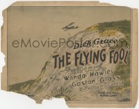 6c0061 FLYING FOOL TC 1926 great image of man hanging from biplane over California cliff, rare!