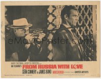 6c0441 FROM RUSSIA WITH LOVE LC #6 1964 Pedro Armendariz aims rifle on Sean Connery's shoulder!