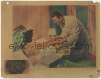 6c0453 GIVE ME YOUR HEART LC 1936 Kay Francis in bed smiles at George Brent & holds his hands!