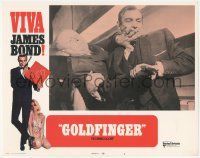 6c0457 GOLDFINGER LC #2 R1970 c/u of Sean Connery as James Bond wrestling gun from Gert Frobe!