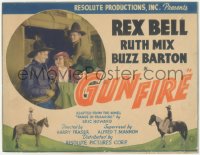 6c0077 GUNFIRE TC 1935 great images of cowboy Rex Bell, Ruth Mix & grown up Buzz Barton!