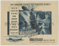 6c0082 HELLCATS OF THE NAVY TC 1957 art of Ronald Reagan in the only movie he made with Nancy!