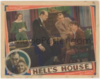 6c0475 HELL'S HOUSE LC 1932 Bette Davis in border, Pat O'Brien questions Junior Durkin, rare!